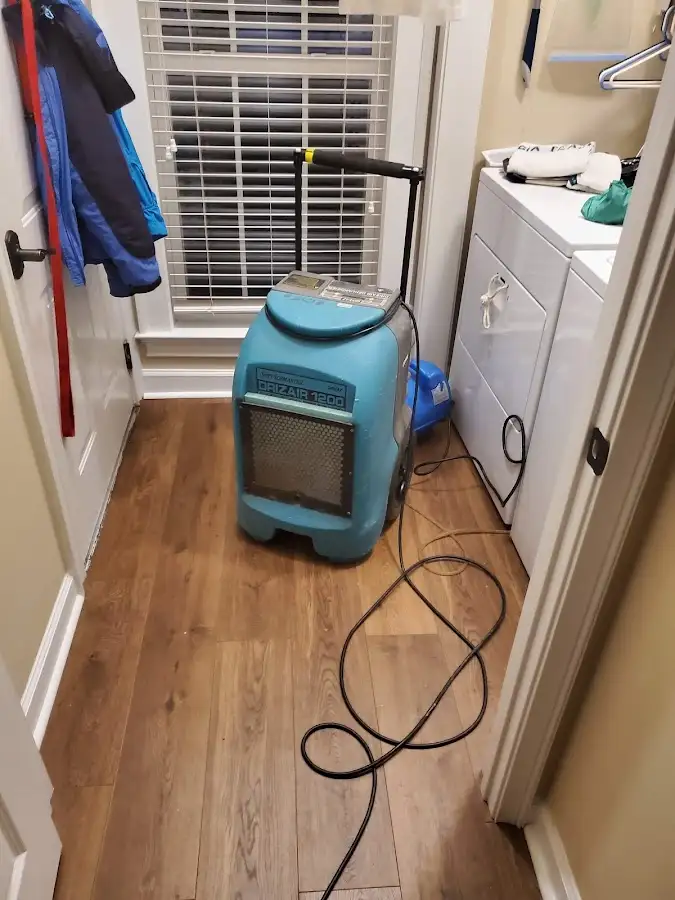 Commercial dehumidifier deployed for Flood Damage Cleanup in Hudson
